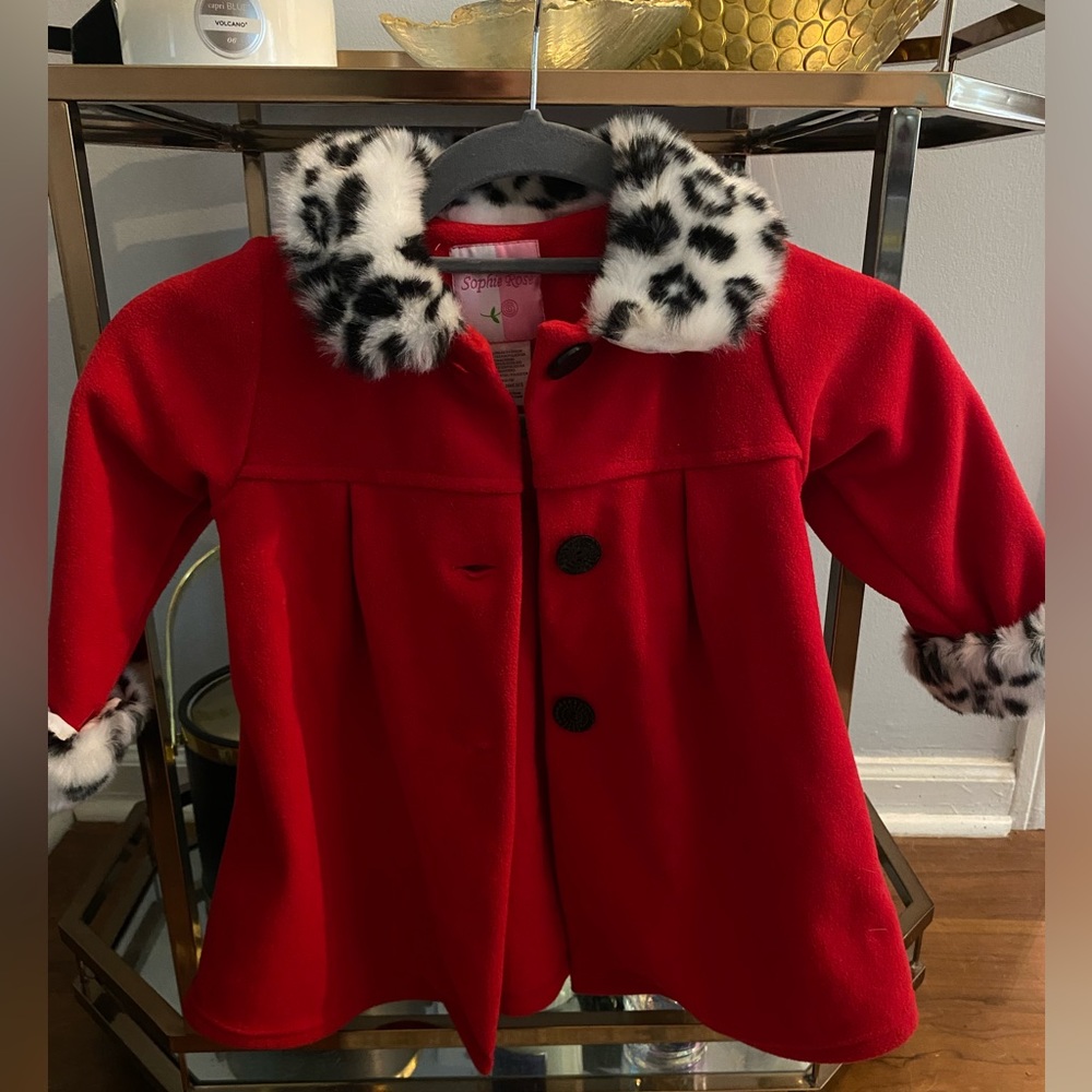 Red, 24 month, Sofia Rose pea coat